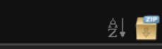 The ZIP download icon in the gallery toolbar